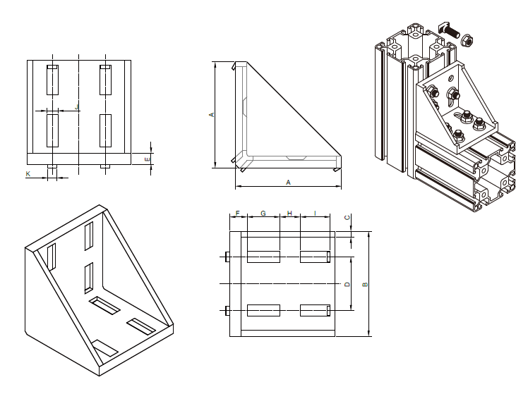 9090強力角件圖紙